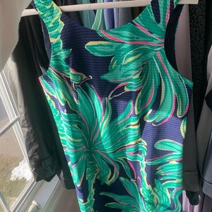 Sherri Hill Beautiful Dark Blue and Green Dress